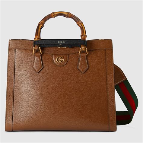 borsa gucci cuoio|Borsa shopping Gucci Diana misura media in pelle color cuoio.